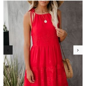 Vici Southern Comfort Tiered eyelet Dress